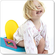Toddler using potty